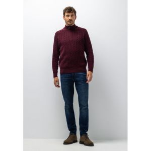 Pullover Sportzip Plain 6900 aubergine