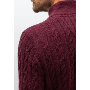 Pullover Sportzip Plain 6900 aubergine