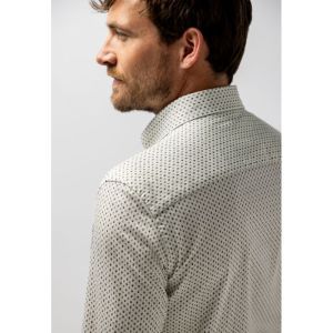 Shirt LS Print Poplin 3137 lichtgroen