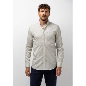Shirt LS Print Poplin 3137 lichtgroen
