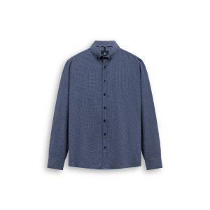 Shirt LS Checked Pied De Poule 5659 grijsblauw