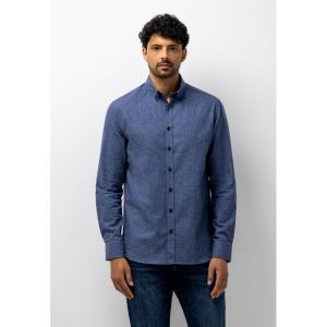 Shirt LS Checked Pied De Poule 5659 grijsblauw