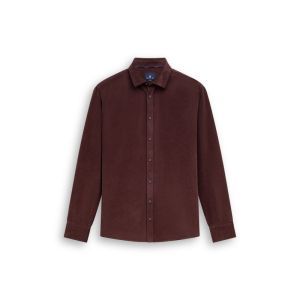 Shirt LS Plain Velours         4249 oud roze/d