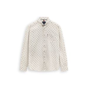Shirt LS Striped Structure     4211 oud roze/w