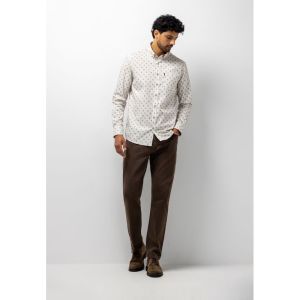 Shirt LS Striped Structure     4211 oud roze/w