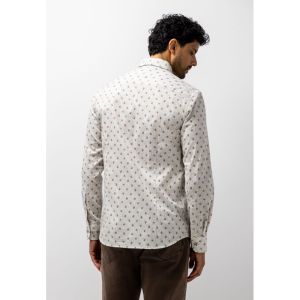 Shirt LS Striped Structure     4211 oud roze/w