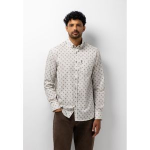 Shirt LS Striped Structure     4211 oud roze/w