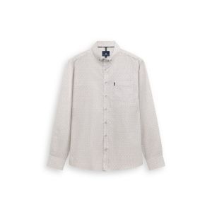 Shirt LS Print Stucture        3611 bladgroen/