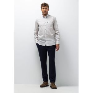 Shirt LS Print Stucture        3611 bladgroen/