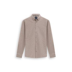 Shirt LS Checked Pied de Poule 8811 bruin/wit
