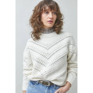 PULL PERNEL - 01-BLANC CASS