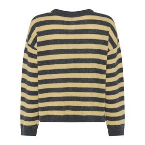 Sisse Striped cardigan Yellow Grey Mel